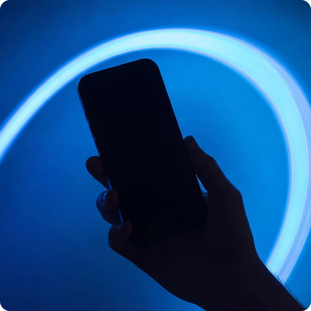 Scalable fraud prevention glowing phone